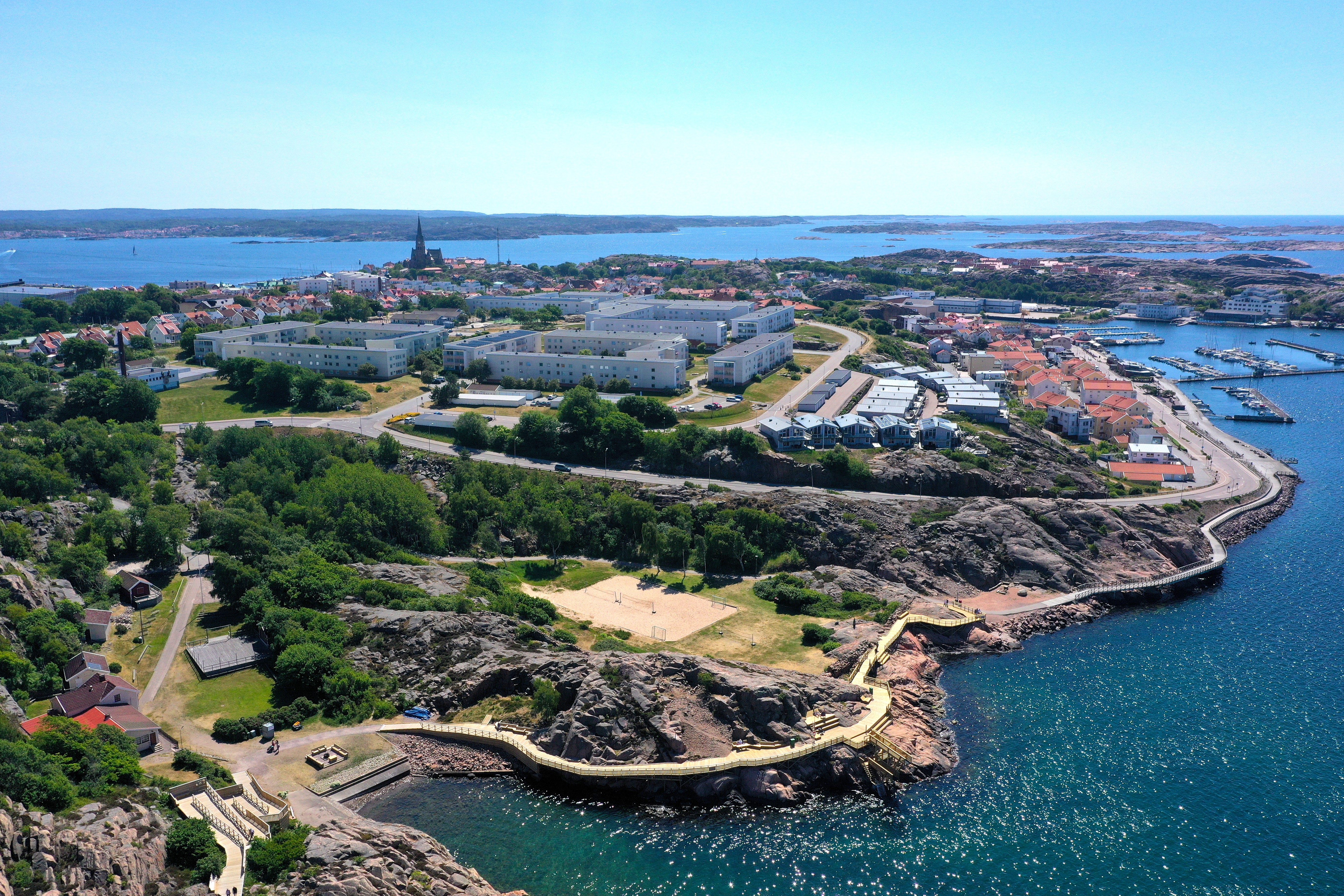 En flygbild över Lysekil