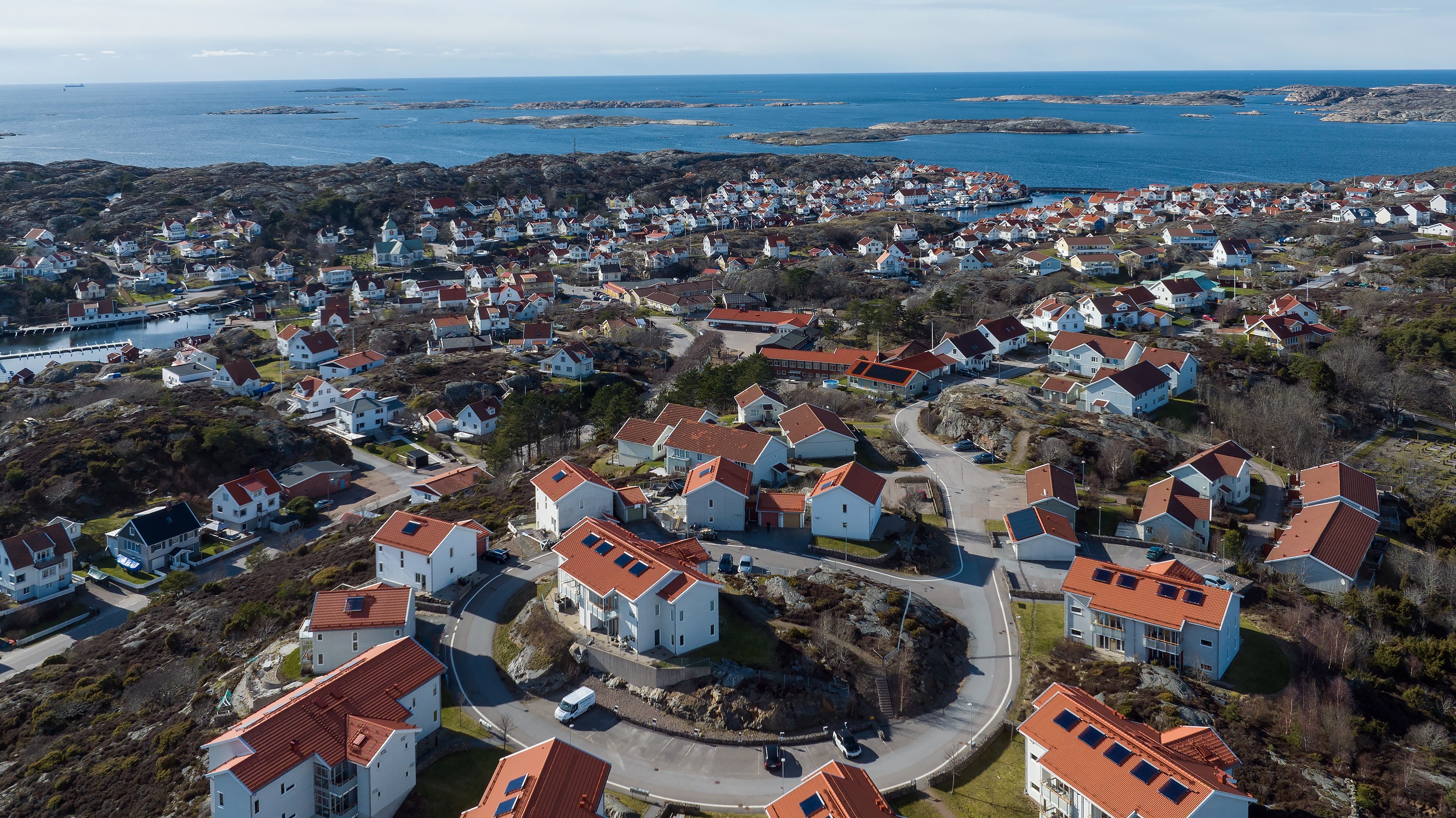 Flygfoto över Skaftö